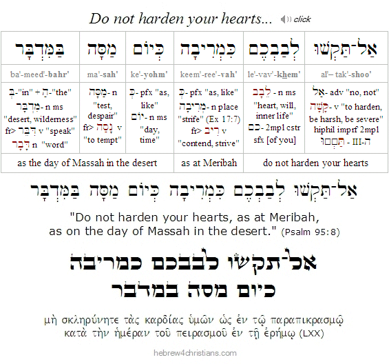 Psalm 95:8 Hebrew Lesson