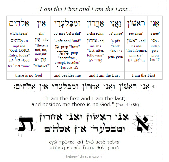 Isa. 44:6 Hebrew Lesson