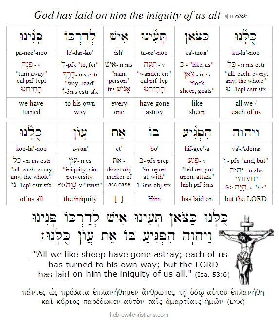 Isaiah 53:6 Hebrew Lesson