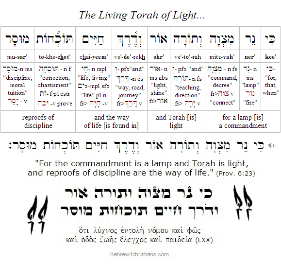 Proverbs 6:23 Hebrew analysis