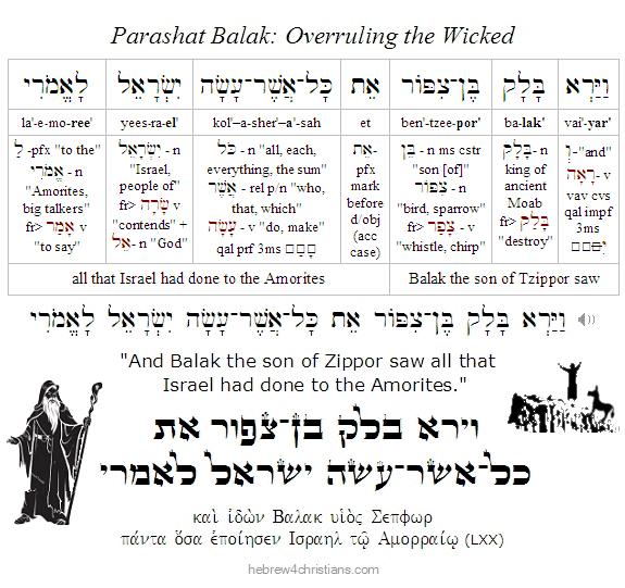 Numbers 22:2 Hebrew Analysis Balak